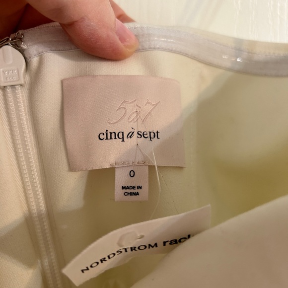 CLOSET CLOSING Cinq a Sept Georgiana Dress in Ivory White Sz 0 - Picture 6 of 8